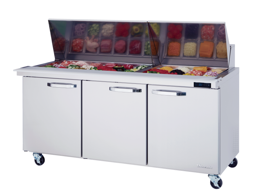 Blue Air BLMT72-HC 3-Door Mega Top Sandwich Prep Table