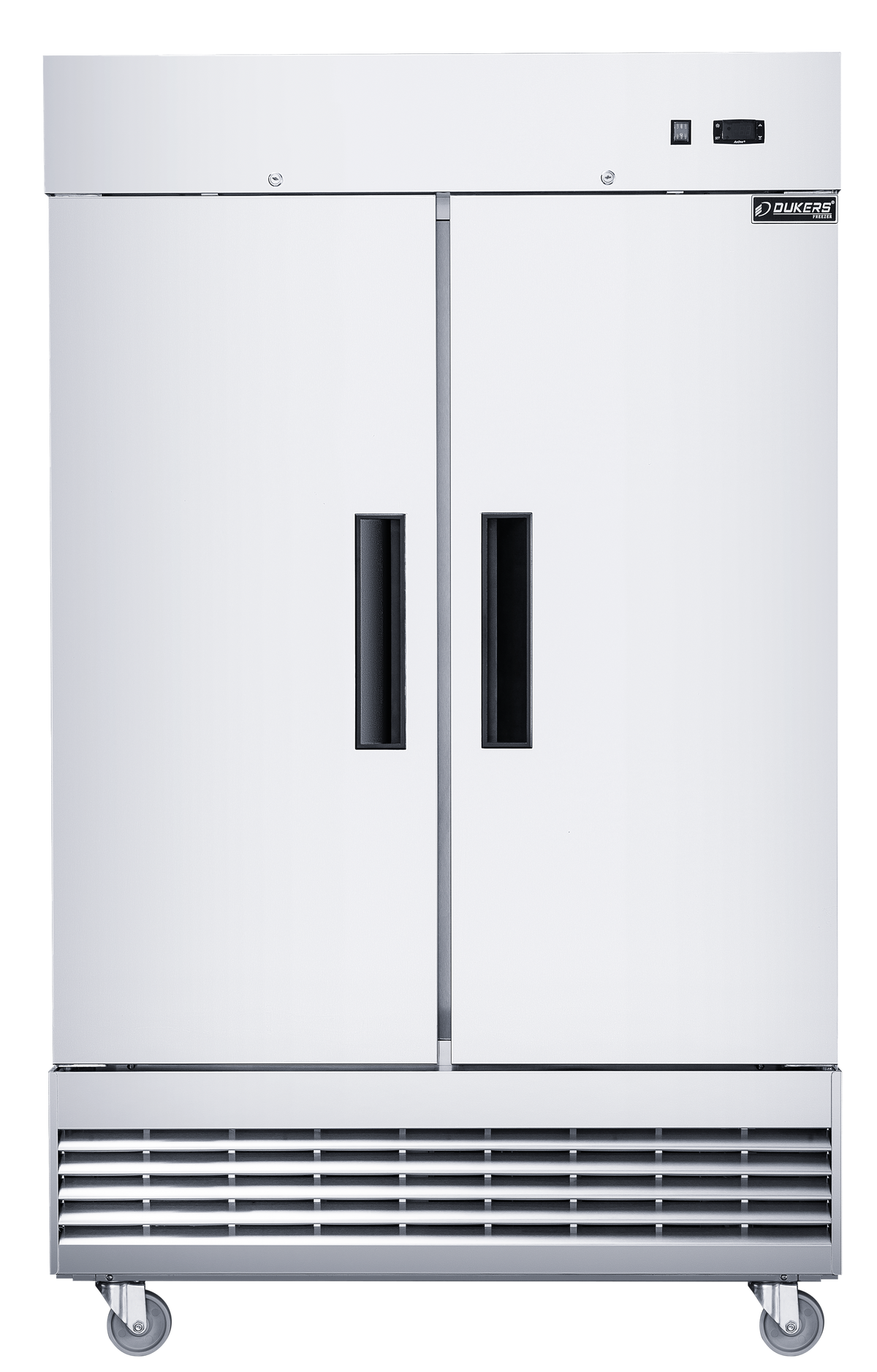 DUKERS D47ER Double Door Shallow Depth Reach In Refrigerator, Bottom Mount Compressor
