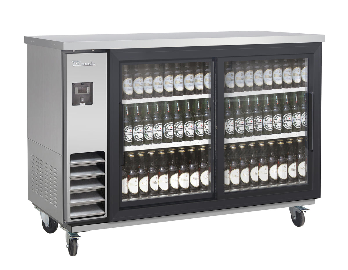 Blue Air BLNBB-60SG-SL-HC 2-Door Back Bar Cooler - Narrow Depth