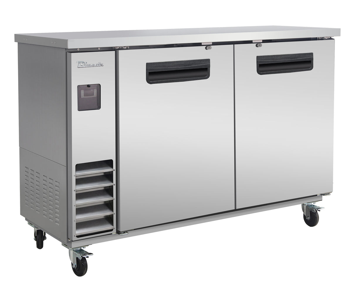 Blue Air BLNBB-60S-HC 2-Door Back Bar Cooler - Narrow Depth
