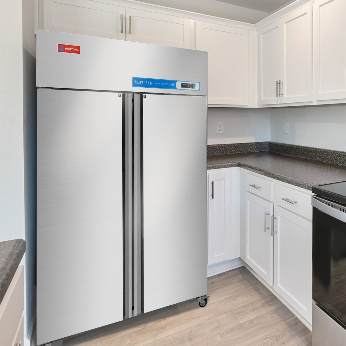 WESTLAKE WK-48R Reach-In Refrigerator 48" 2-Door 36 Cu.ft Stainless Steel