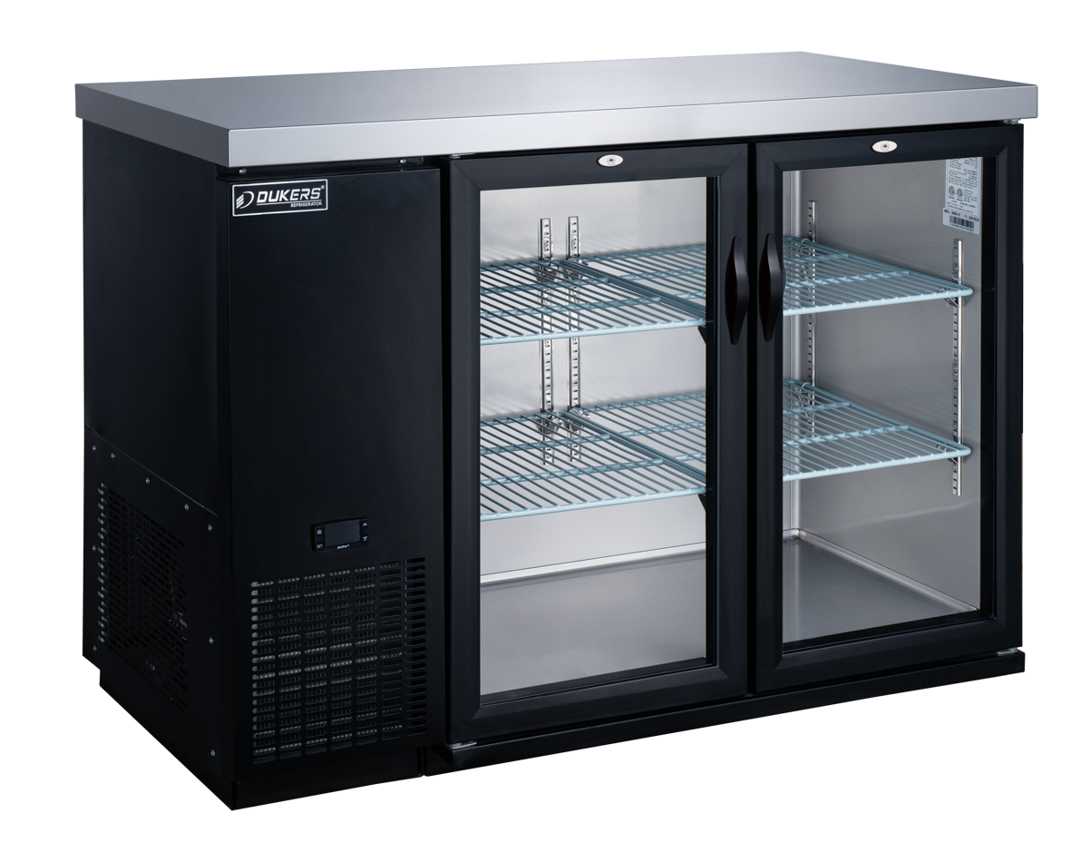 Dukers DBB60-H2 double hinged door back bar cooler