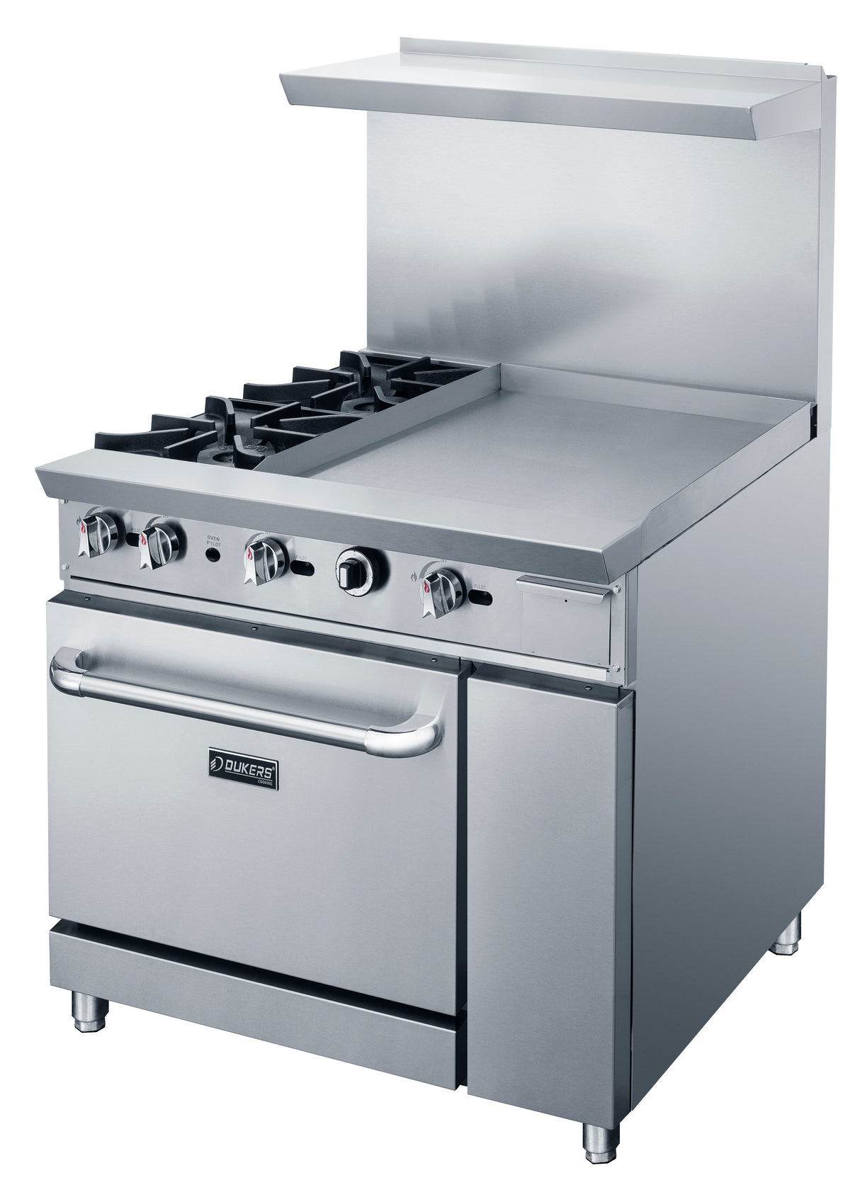 DUKERS DCR36-2B24GM 36" Mix Top Gas Oven Range
