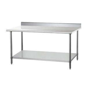 DUKERS DCSTW-3048B 48" x 30" Work Table with Backsplash