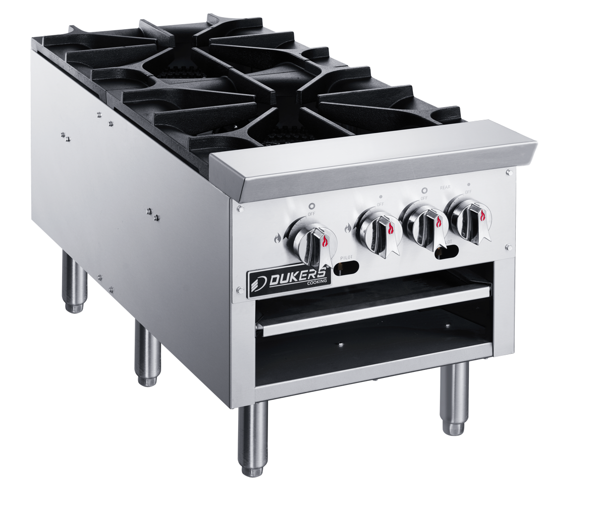 DUKERS DCSPB2 Double Burner Stock Pot Range