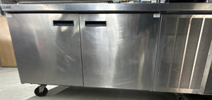 Delfield 18672BST 72" 2-Door Refrigerated Worktop Refrigerator - Stainelss Steel