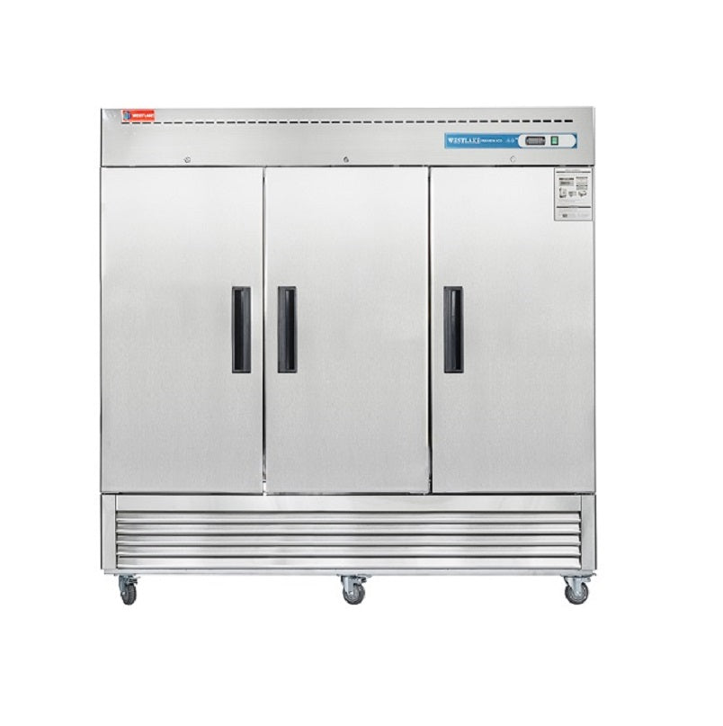 WESTLAKE WKF-82B Reach-In Freezer 82" 3-Door 72 Cu.ft Stainless Steel