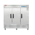 WESTLAKE WKR-82B Reach-In Refrigerator 82" 3-Door 72 Cu.ft Stainless Steel