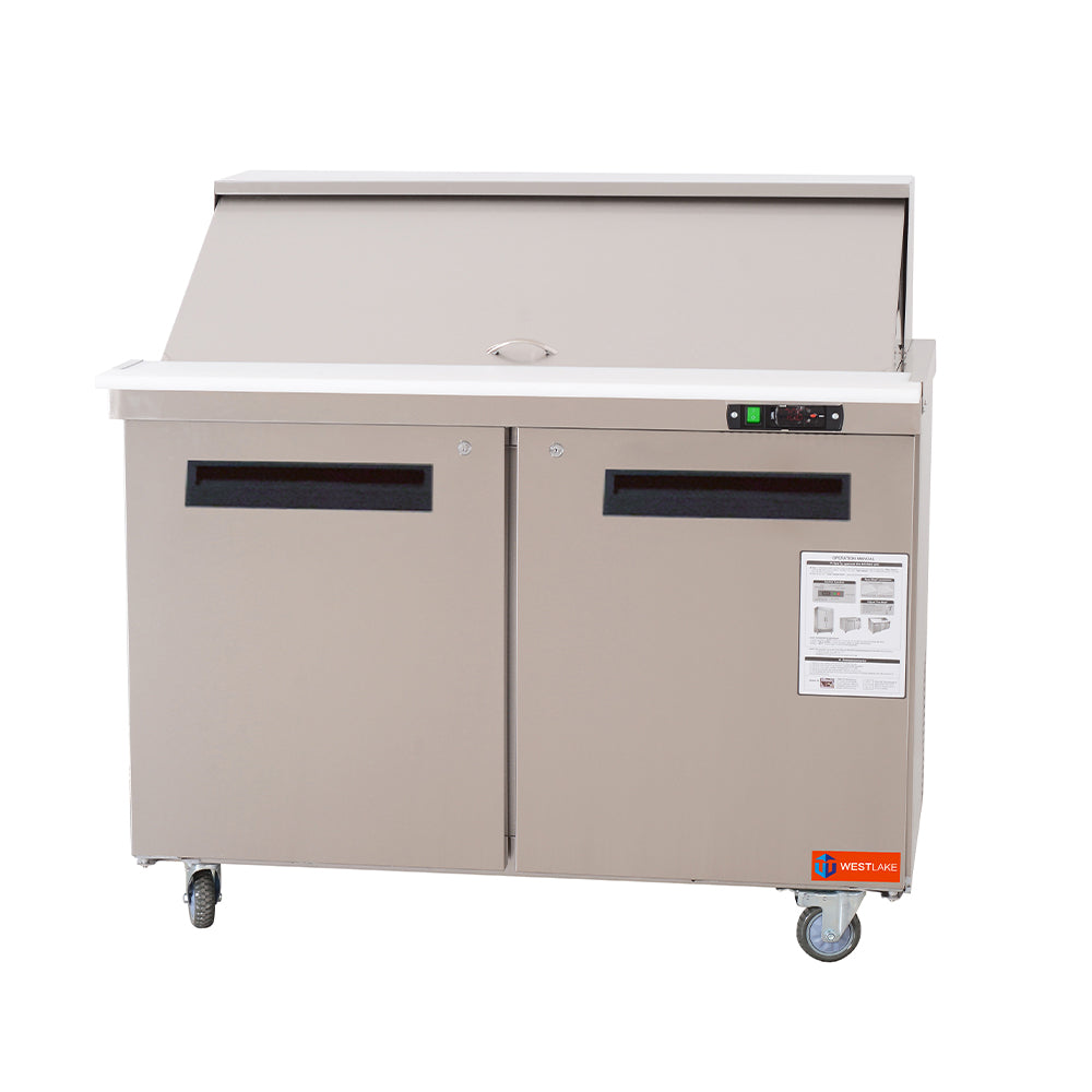WESTLAKE WKSR-48BM Mega Top Prep Table 48" 2-Door 18-Pan 12.9 Cu.ft