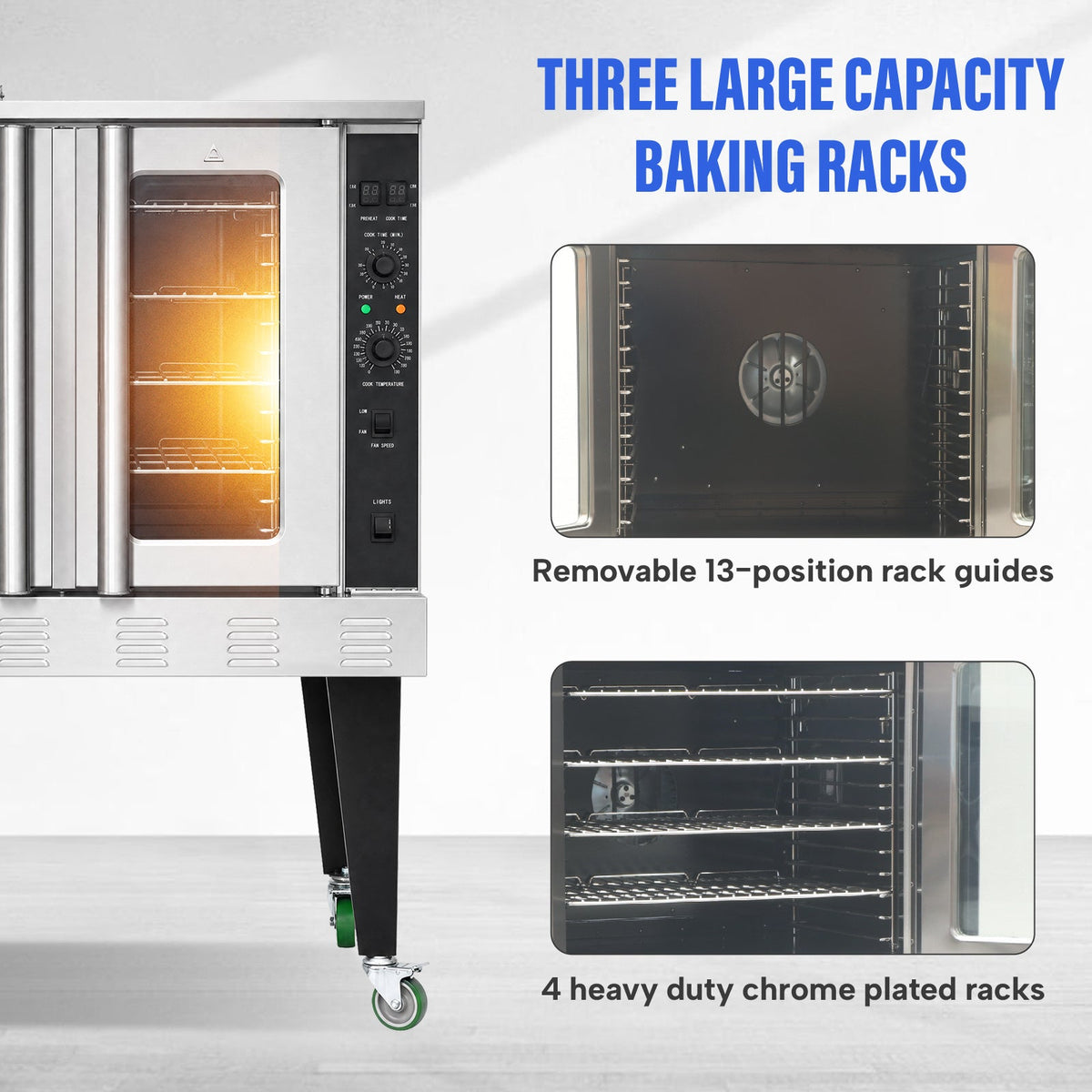 WESTLAKE GCO511 Gas Convection Oven 39" Single Deck Full Size 60, 000 BTU Stainless Steel