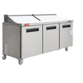 WESTLAKE WKSR-72B Prep Table 72" 3-Door 20 Cu.ft Stainless Steel