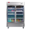 WESTLAKE WKR-49BG Reach-In Refrigerator Merchandiser 54" 2-Glass Door 49 Cu.ft Stainless Steel