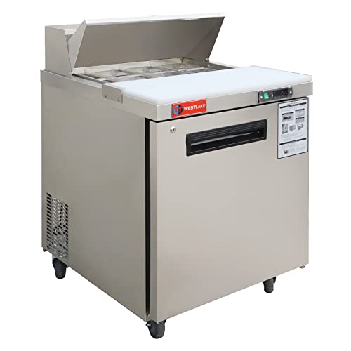 WESTLAKE WKSR-27B Prep Table 27" 1-Door 8-Pan Stainless Steel