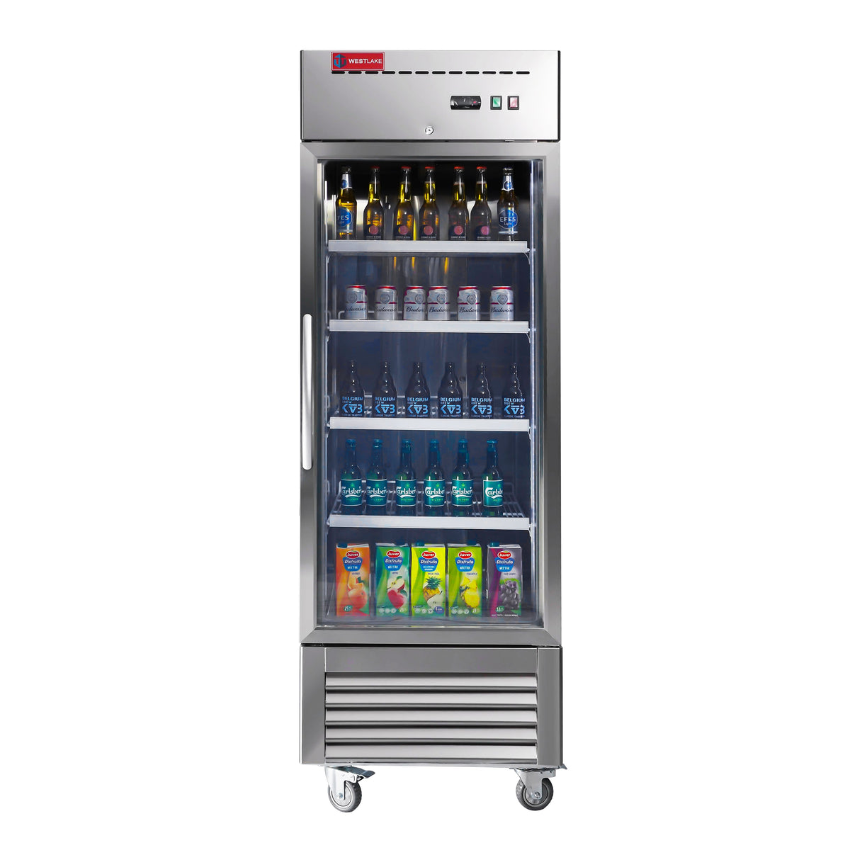 WESTLAKE WKR-23BG Reach-In Refrigerator Merchandiser 27" 1-Glass Door 23 Cu.ft Stainless Steel