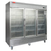 WESTLAKE WKR-82BG Reach-In Refrigerator Merchandiser 82" 3-Glass Door 72 Cu.ft Stainless Steel