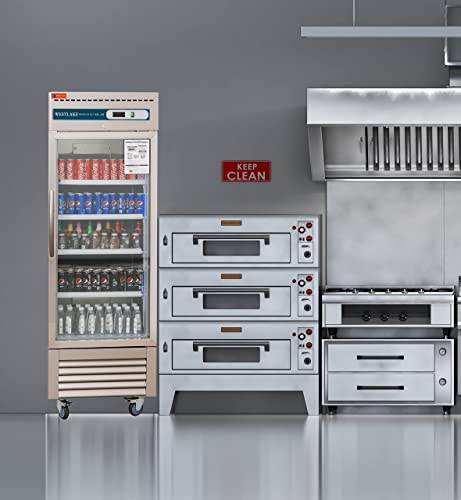 WESTLAKE WKR-23BG Reach-In Refrigerator Merchandiser 27" 1-Glass Door 23 Cu.ft Stainless Steel