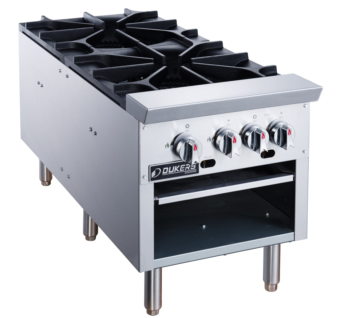 DUKERS DCSPA2 Double Burner Stock Pot Range