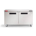 WESTLAKE WKTF-60B Undercounter Freezer 60" 2-Door 14.8 Cu.ft Stainless Steel