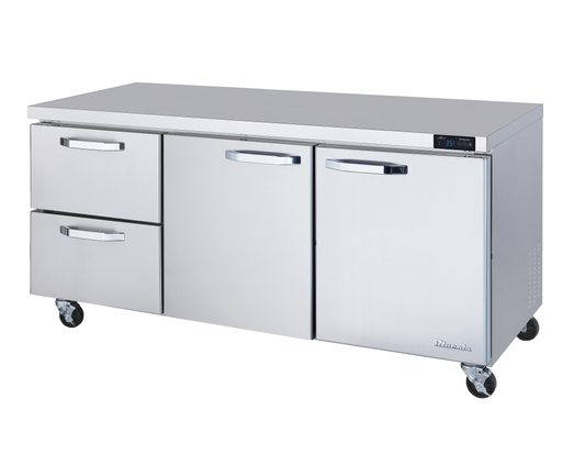 Blue Air BLUR72-D2L-HC 2-Door Undercounter Refrigerator Drawer