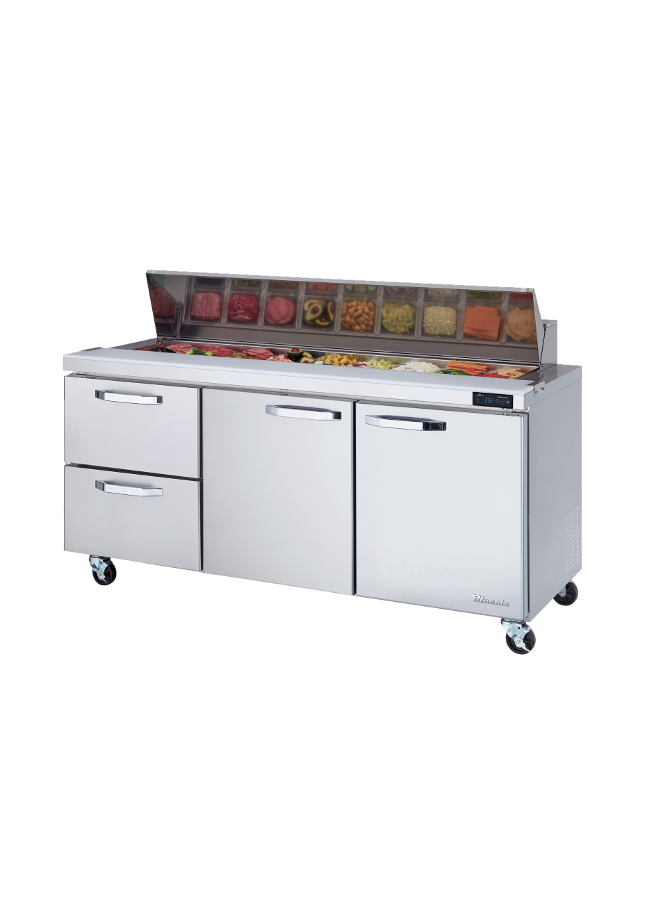 Blue Air BLPT72-D2L-HC 2-Door Sandwich Prep Drawer