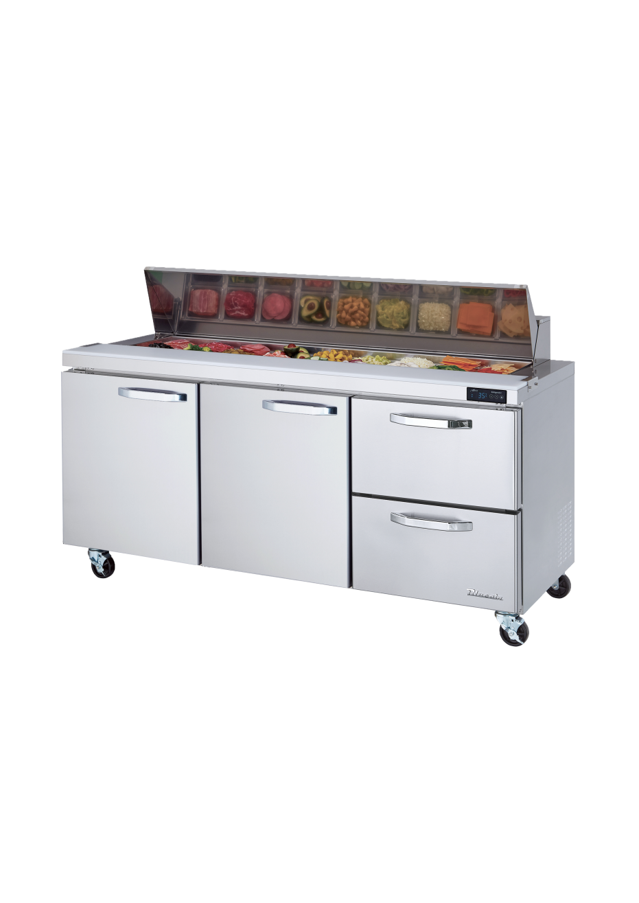 Blue Air BLPT72-D2R-HC 2-Door Sandwich Prep Drawer