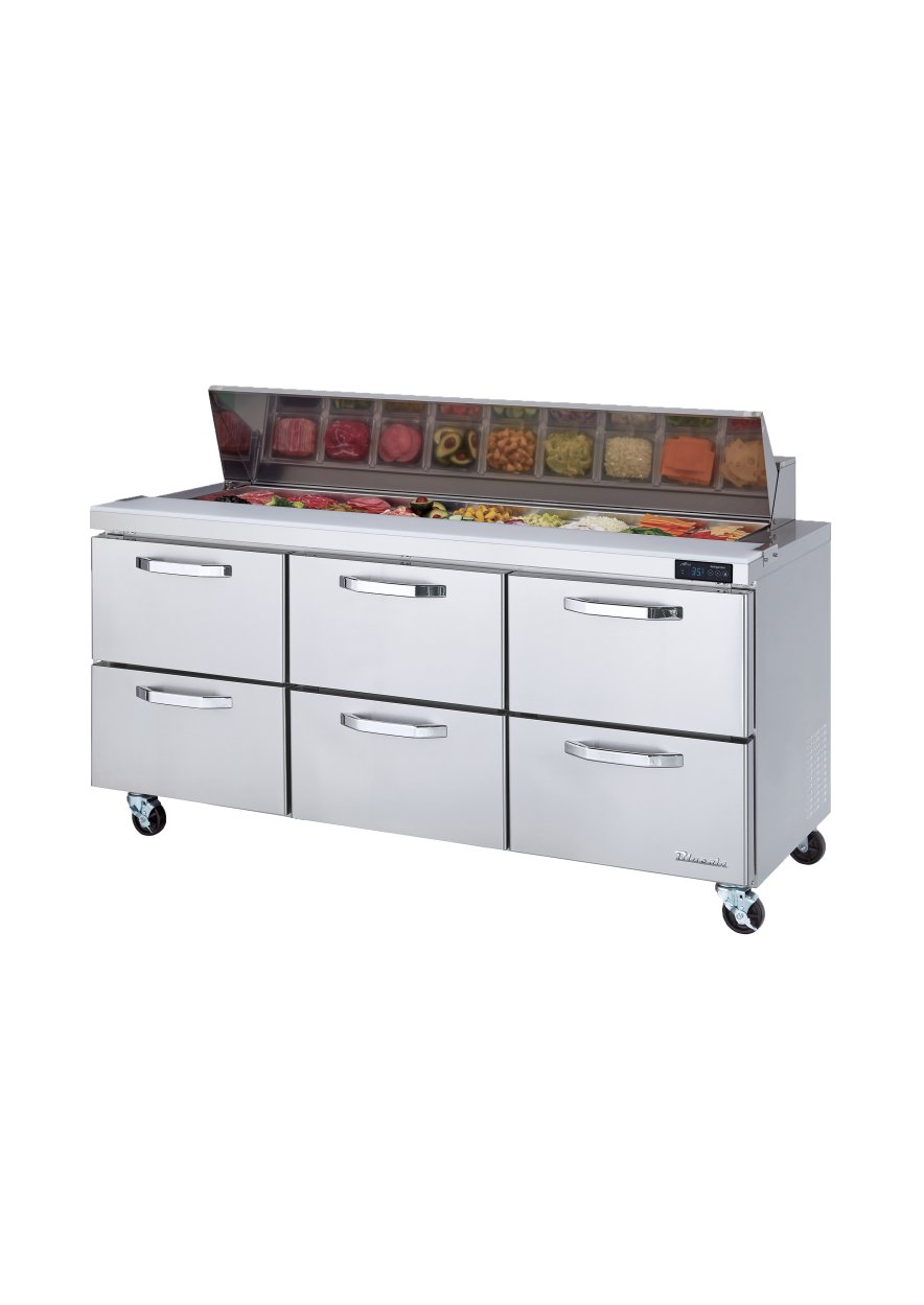 Blue Air BLPT72-D6-HC 0-Door Sandwich Prep Drawer