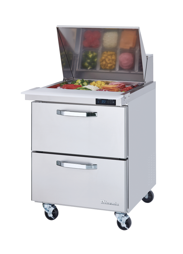 Blue Air BLMT28-D2-HC 0-Door Mega Top Sandwich Prep Drawer
