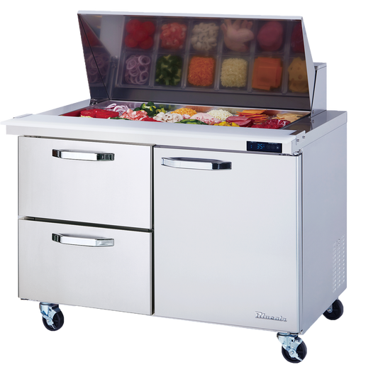 Blue Air BLMT48-D2L-HC 1-Door Mega Top Sandwich Prep Drawer