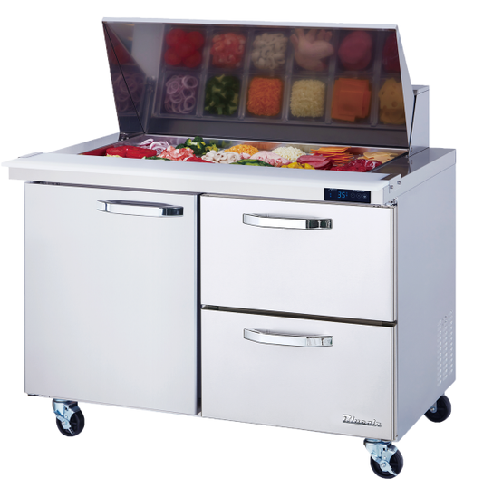 Blue Air BLMT48-D2R-HC 1-Door Mega Top Sandwich Prep Drawer