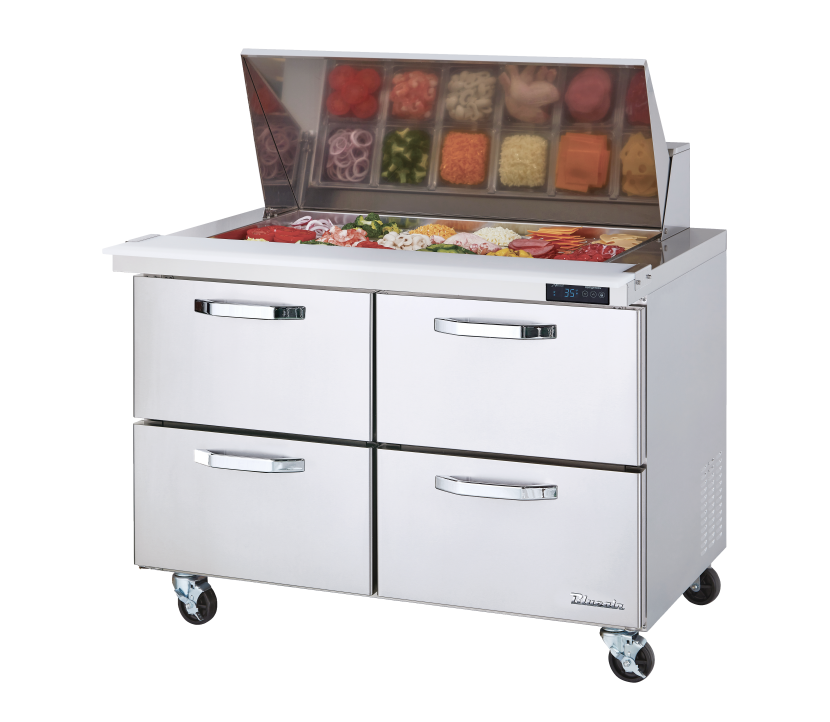 Blue Air BLMT48-D4-HC 0-Door Mega Top Sandwich Prep Drawer