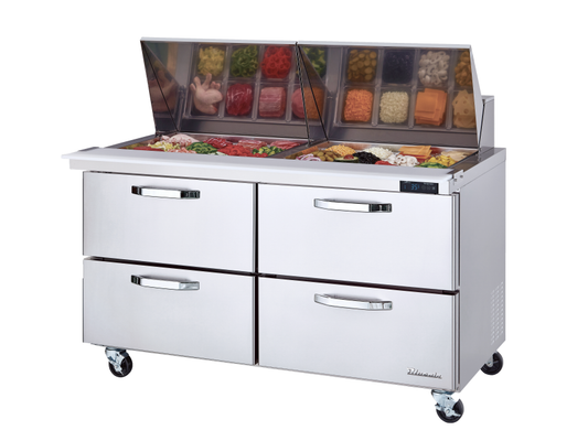 Blue Air BLMT60-D4-HC 0-Door Mega Top Sandwich Prep Drawer