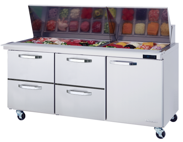 Blue Air BLMT72-D4LM-HC 1-Door Mega Top Sandwich Prep Drawer