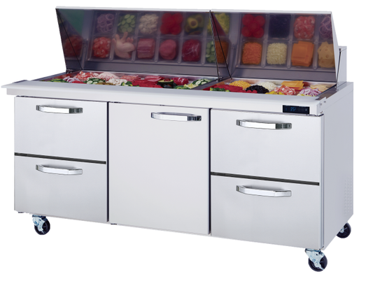 Blue Air BLMT72-D4RL-HC 1-Door Mega Top Sandwich Prep Drawer
