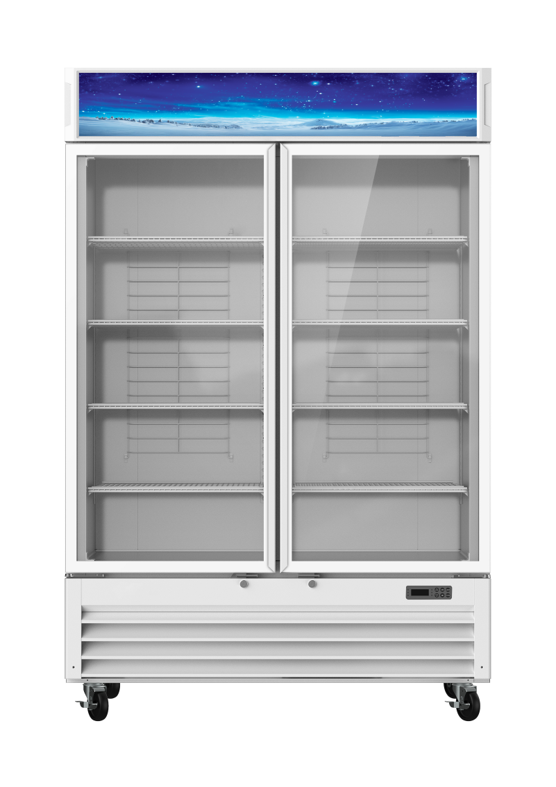 Blue Air BGM49W-HC 2-Door Glass Door Merchandiser Refrigerator – White