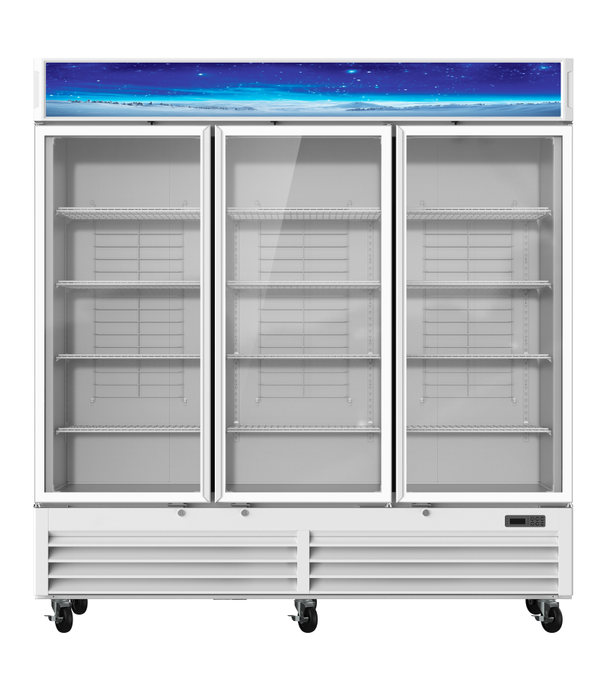Blue Air BGM72W-HC 3-Door Glass Door Merchandiser Refrigerator – White
