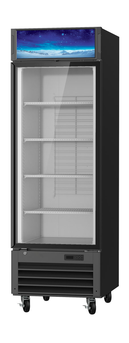 Blue Air BGF23B-HC 1-Door Glass Door Merchandiser Freezer – Black