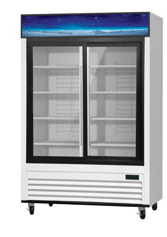 Blue Air BGM47SLW-HC 2-Door Glass Door Merchandiser Refrigerator – White