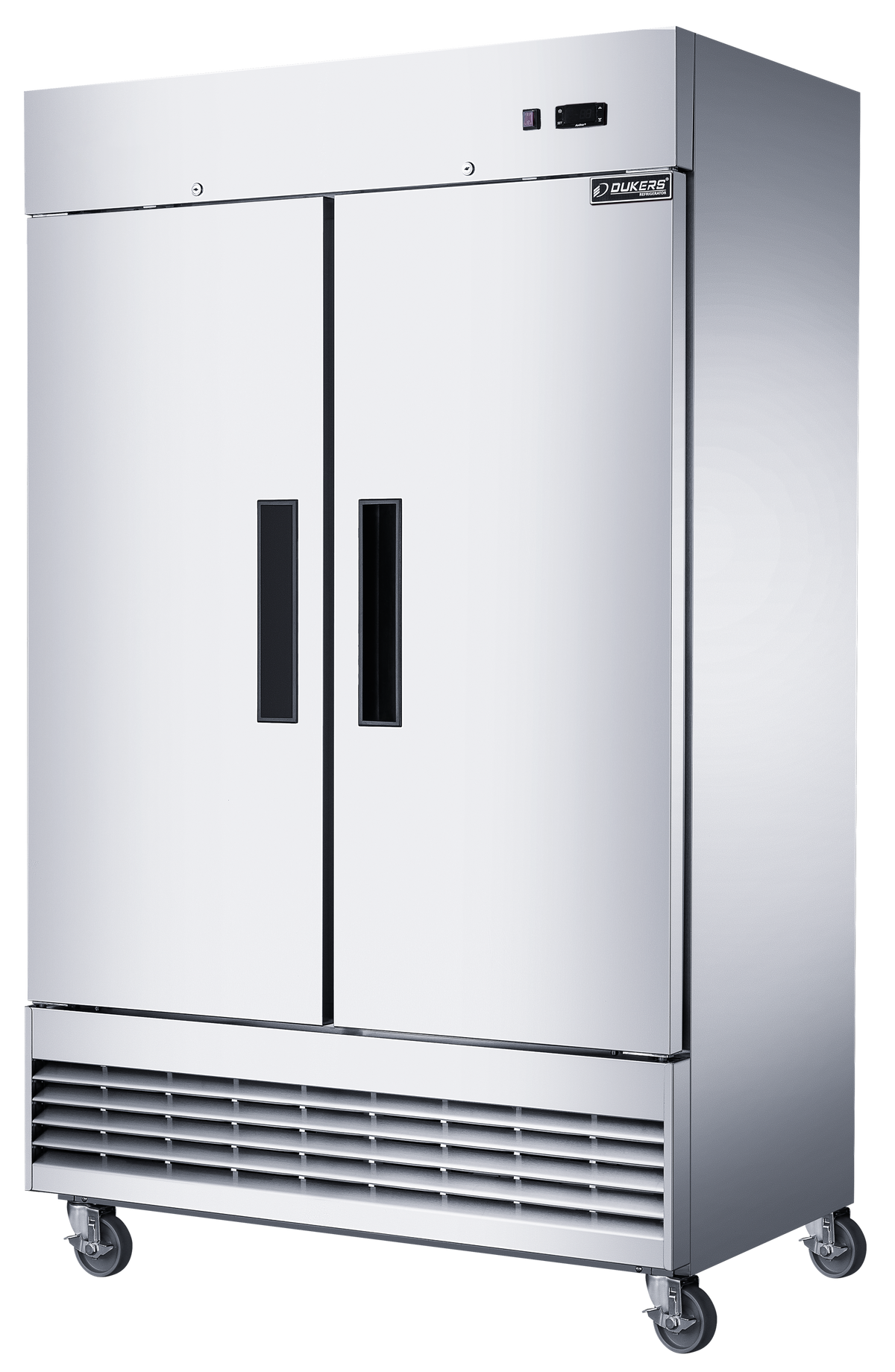 DUKERS D47ER Double Door Shallow Depth Reach In Refrigerator, Bottom Mount Compressor