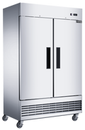 DUKERS D47ER Double Door Shallow Depth Reach In Refrigerator, Bottom Mount Compressor