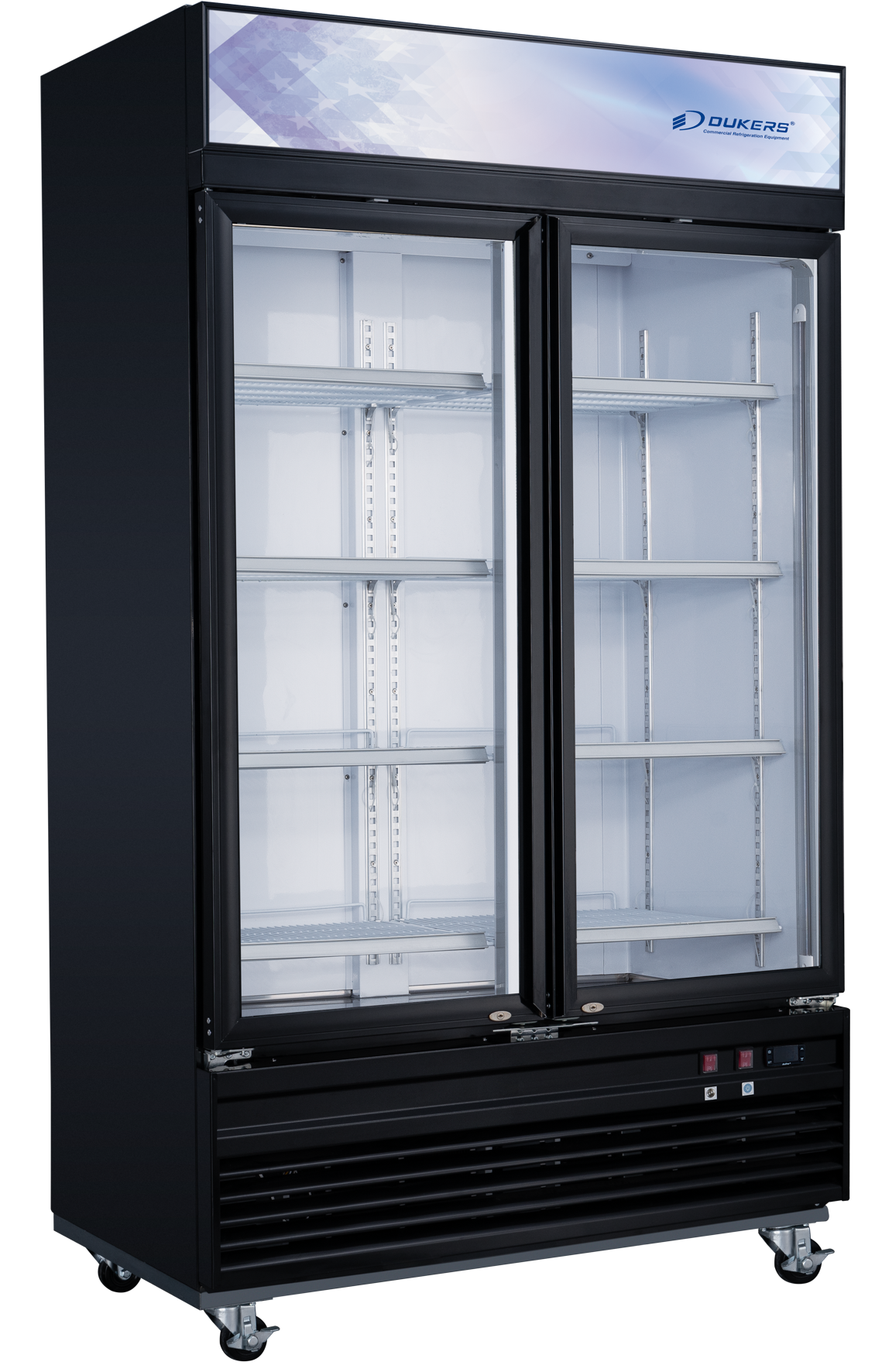 DUKERS DSM-41F Double door freezer merchandiser