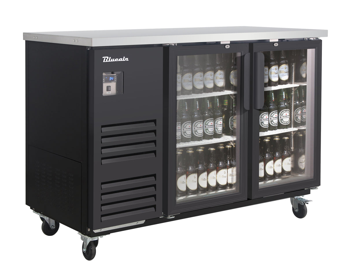 Blue Air BLBB59-2BG-HC 2-Door Glass Door Back Bar Cooler