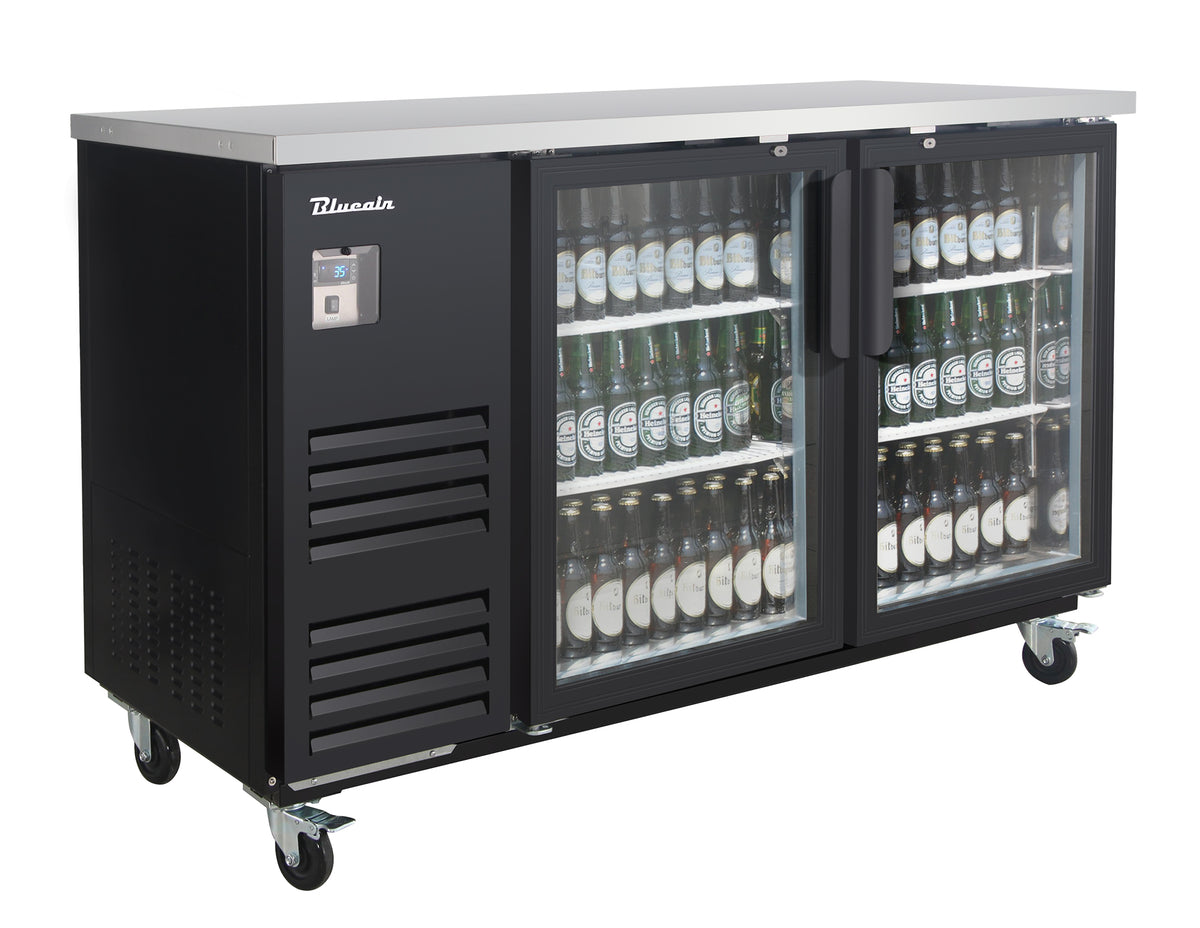Blue Air BLBB69-3BG-HC 2-Door Glass Door Back Bar Cooler