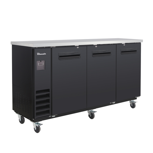 Blue Air BLNBB-72B-HC 3-Door Narrow Back Bar Cooler