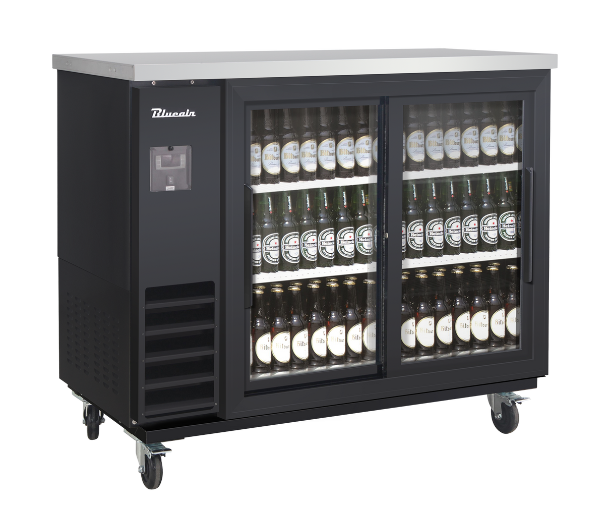 Blue Air BLNBB-48BG-SL-HC 2-Door Back Bar Cooler - Narrow Depth