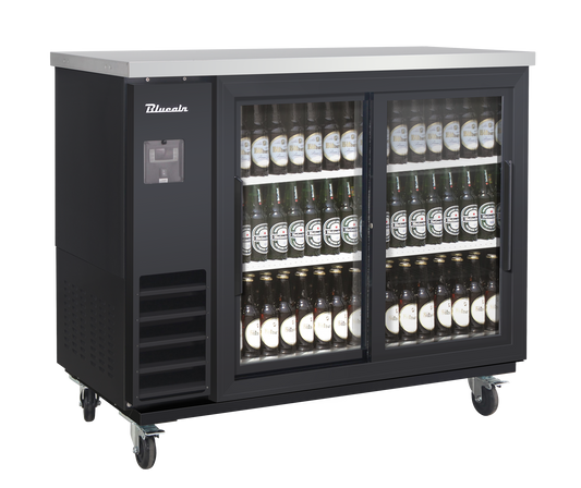 Blue Air BLNBB-48BG-SL-HC 2-Door Back Bar Cooler - Narrow Depth