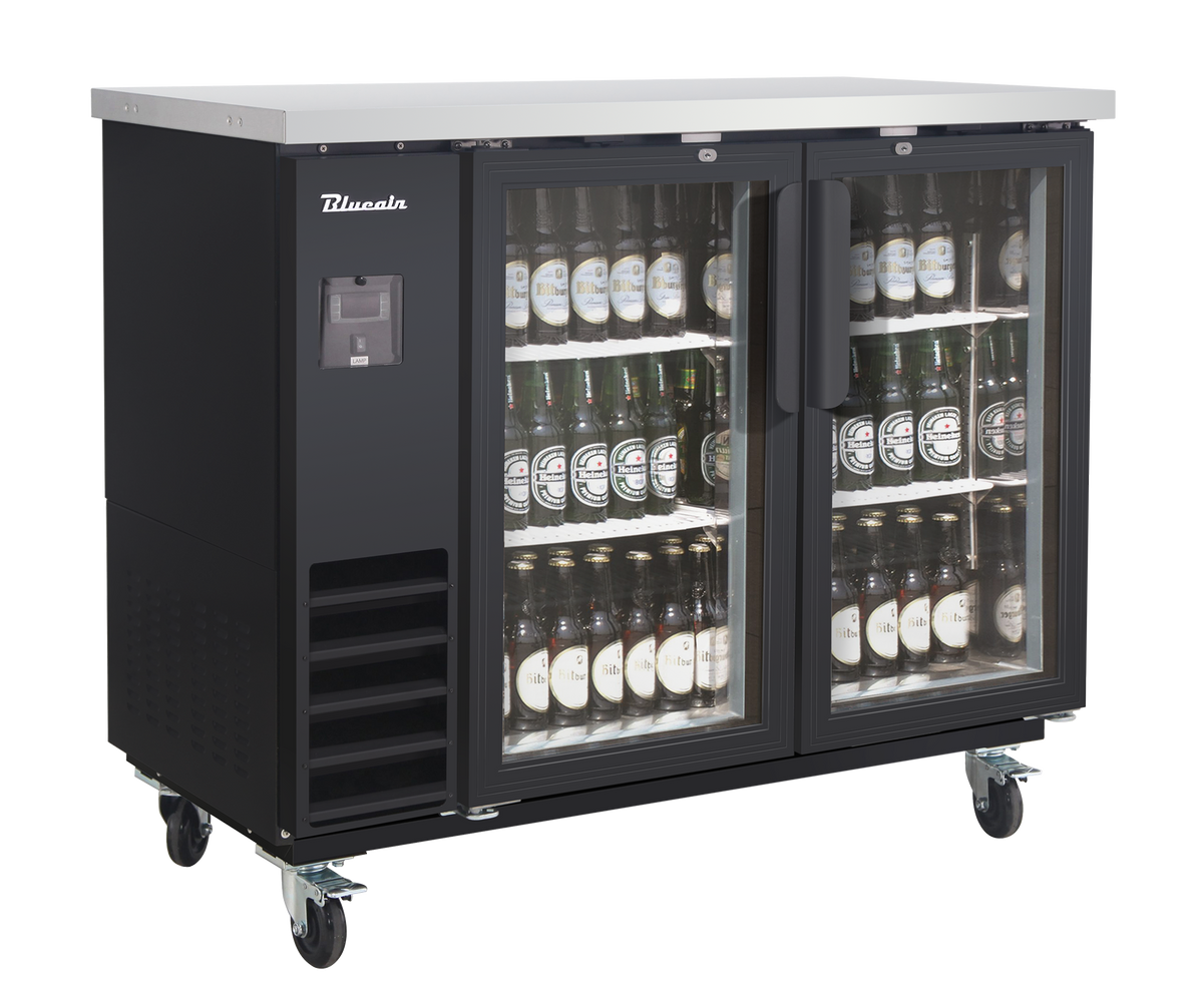 Blue Air BLNBB-48BG-HC 2-Door Back Bar Cooler - Narrow Depth