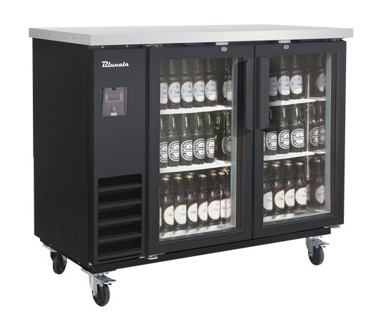 Blue Air BLNBB-48BG-HC 2-Door Back Bar Cooler - Narrow Depth