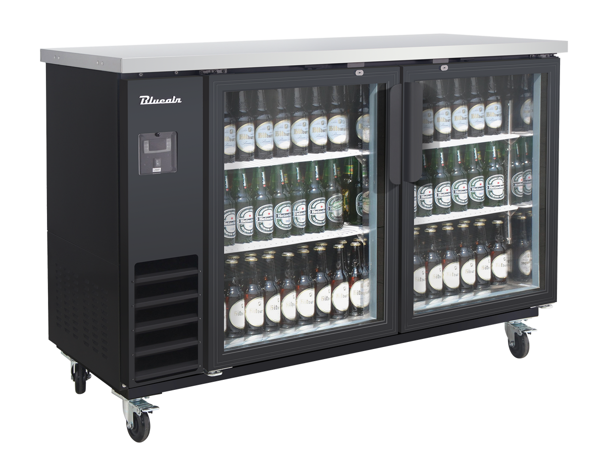 Blue Air BLNBB-60BG-HC 2-Door Back Bar Cooler - Narrow Depth