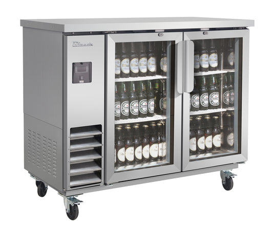 Blue Air BLNBB-48SG-HC 2-Door Back Bar Cooler - Narrow Depth