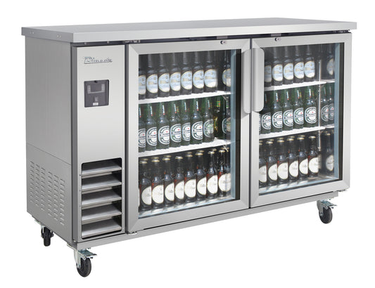 Blue Air BLNBB-60SG-HC 2-Door Back Bar Cooler - Narrow Depth